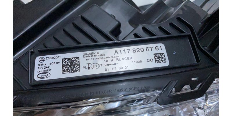 MERCEDES W117 CLA MAKYAJLI SOL LED FAR 0010756 · fotoğraf 5